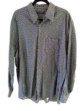 Jhane Barnes Mens Button Shirt Size XL Multicolor Woven Japanese Fabric Vintage